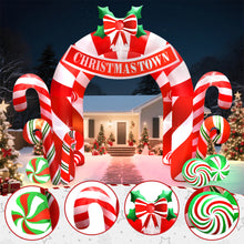 Load image into Gallery viewer, Kalolary 13FT Christmas Inflatables Archway Outdoor Decorations, Giant Xmas Candy Arch Inflatable Stereoscopic Blow up Christmas Yard Decoration with Build-in LED Lights for Garden Lawn Party Decor
