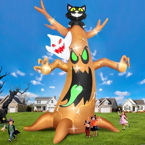 KALOLARY 20FT Ghost Halloween Yard Inflatable - setup and accessories