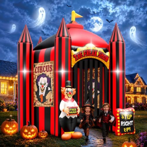 KALOLARY 12FT Clown Halloween Inflatable Archway - package contents