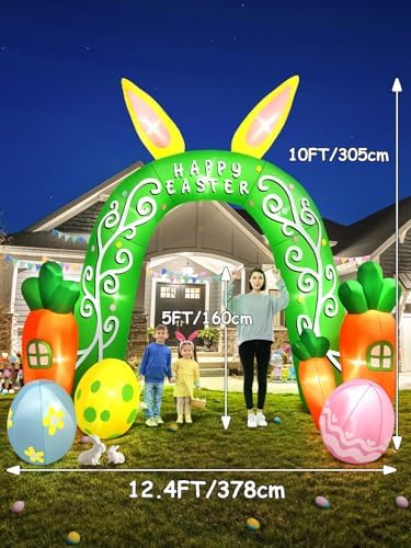 KALOLARY 12FT Easter Holidays Inflatable Archway - display detail