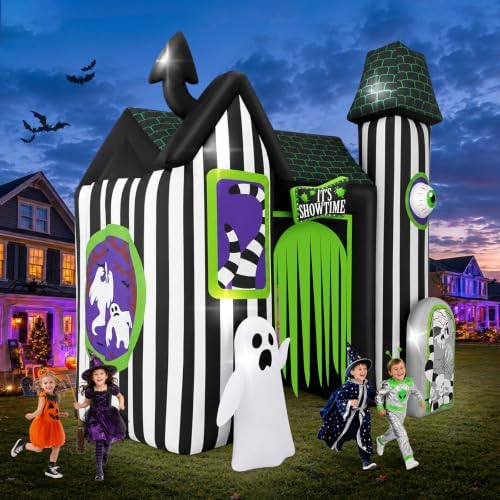 KALOLARY 12FT Ghost Halloween Inflatable Archway - package contents