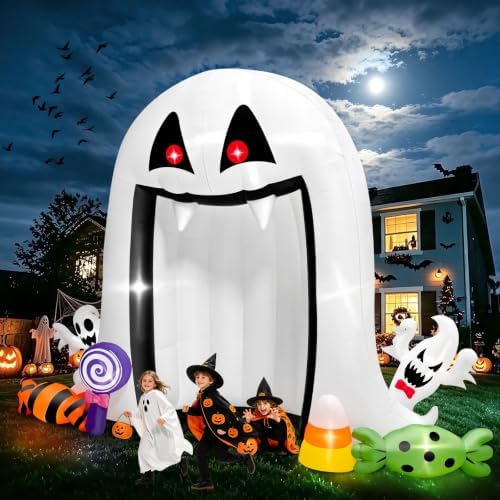 KALOLARY 12.5FT Ghost Halloween Inflatable Archway - additional angle
