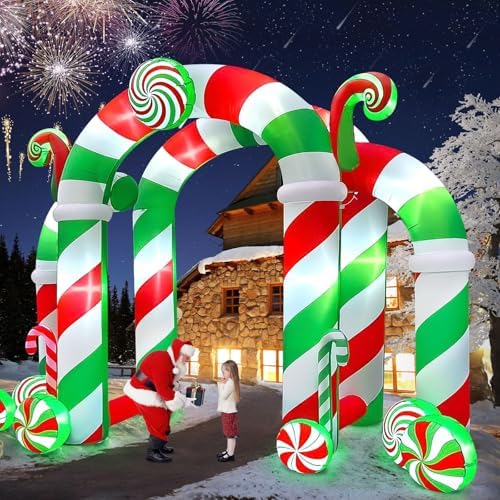 KALOLARY 13FT Candy Christmas Inflatable Archway - package contents