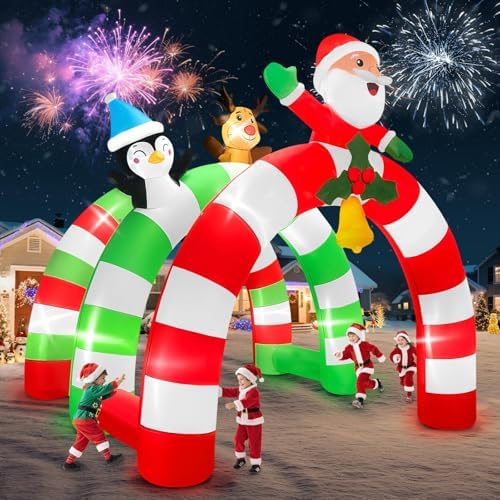 KALOLARY 12FT Santa Christmas Inflatable Archway - additional angle