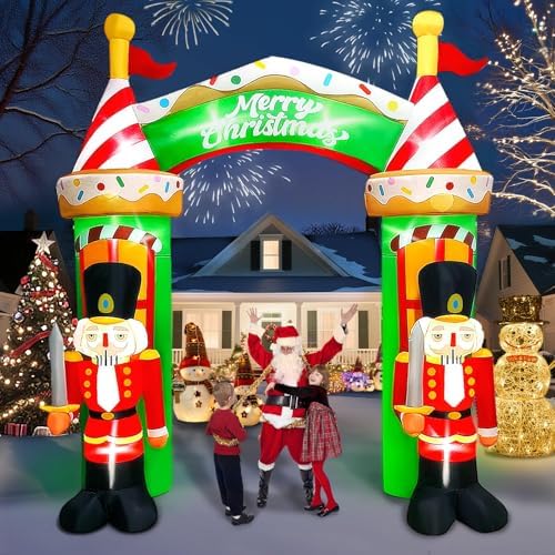 KALOLARY 9FT Nutcracker Christmas Inflatable Archway - additional angle