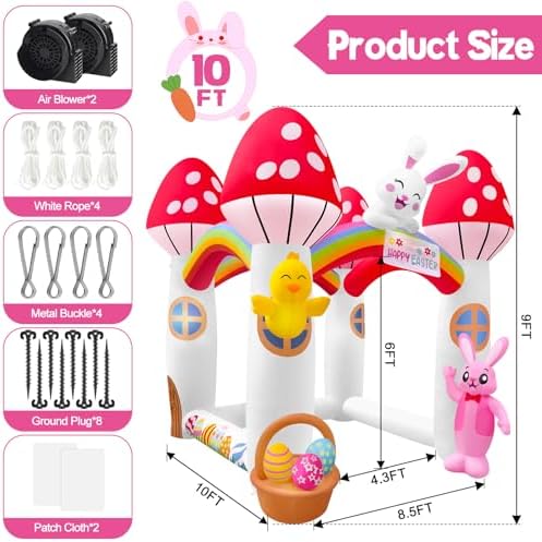 KALOLARY 10FT Easter Holidays Inflatable Archway - display detail