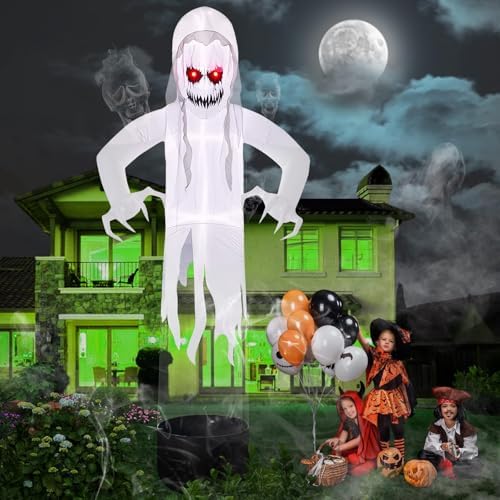 KALOLARY 12FT Ghost Halloween Yard Inflatable - package contents