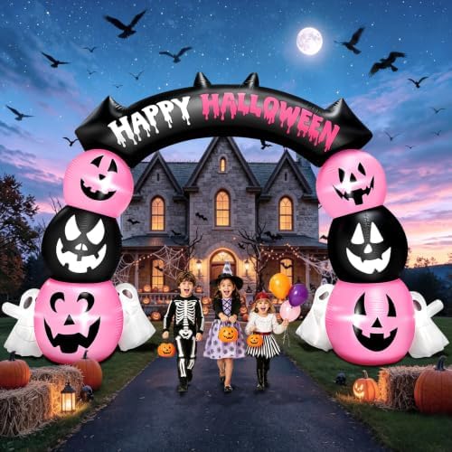 KALOLARY 10FT Ghost Halloween Inflatable Archway - package contents