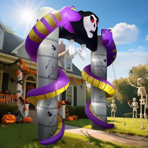 KALOLARY 10FT Ghost Halloween Inflatable Archway - package contents