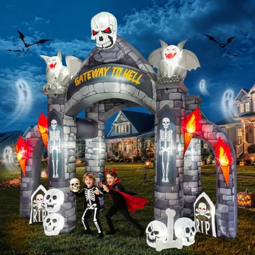 KALOLARY 13FT Cemetery Halloween Inflatable Archway - additional angle