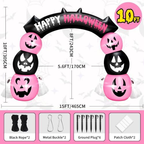 KALOLARY 10FT Ghost Halloween Inflatable Archway - additional angle