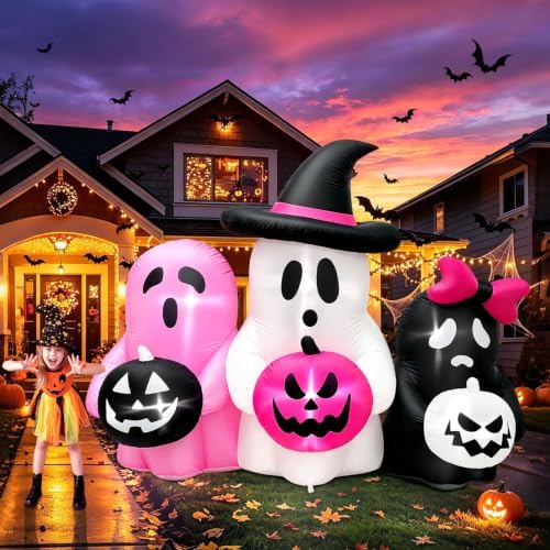 KALOLARY Pumpkin Halloween Yard Inflatable - additional angle