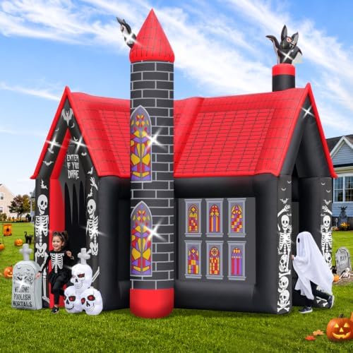 KALOLARY 10FT Haunted House Halloween Inflatable Archway - additional angle