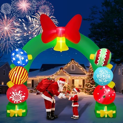 KALOLARY 11.4FT Gift Boxes Christmas Inflatable Archway - package contents