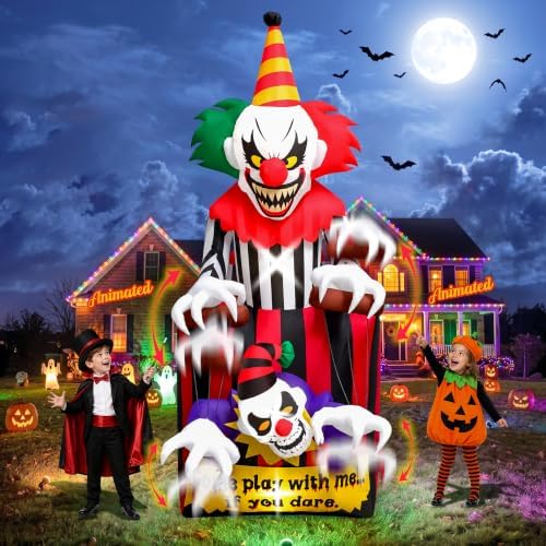 KALOLARY 7FT Clown Halloween Yard Inflatable - additional angle