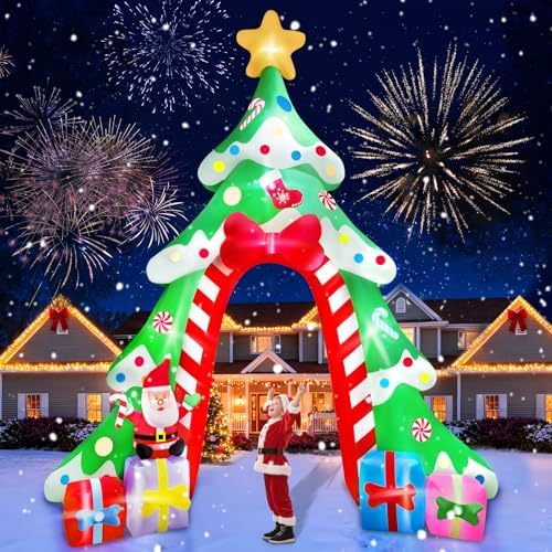 KALOLARY 12FT Santa Christmas Inflatable Archway - additional angle