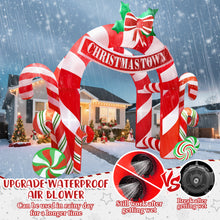 Load image into Gallery viewer, Kalolary 13FT Christmas Inflatables Archway Outdoor Decorations, Giant Xmas Candy Arch Inflatable Stereoscopic Blow up Christmas Yard Decoration with Build-in LED Lights for Garden Lawn Party Decor
