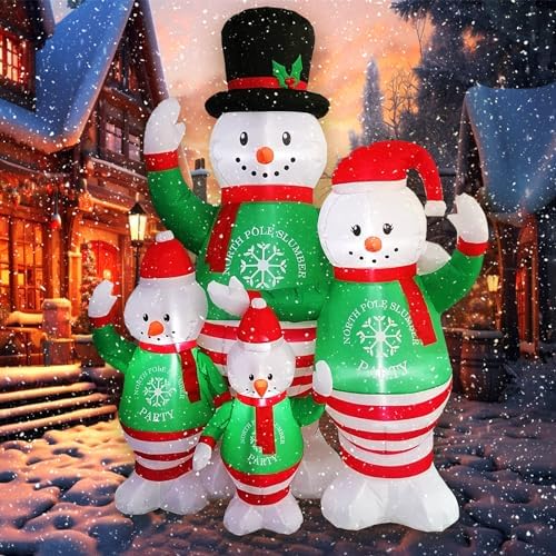 KALOLARY 6FT Snowman Christmas Yard Inflatable - display detail