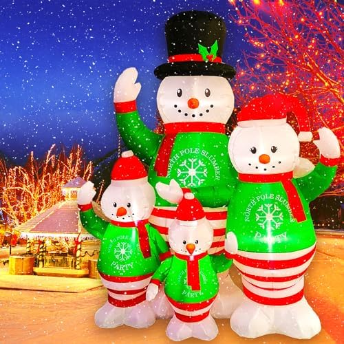 KALOLARY 6FT Snowman Christmas Yard Inflatable - package contents