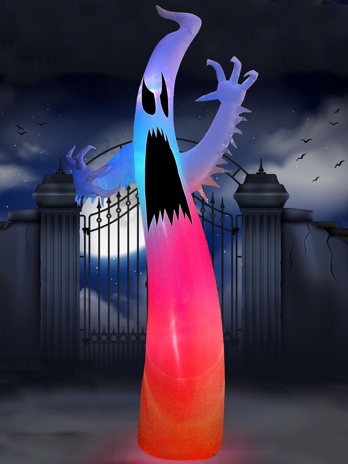 KALOLARY 12FT Ghost Halloween Yard Inflatable - detail view