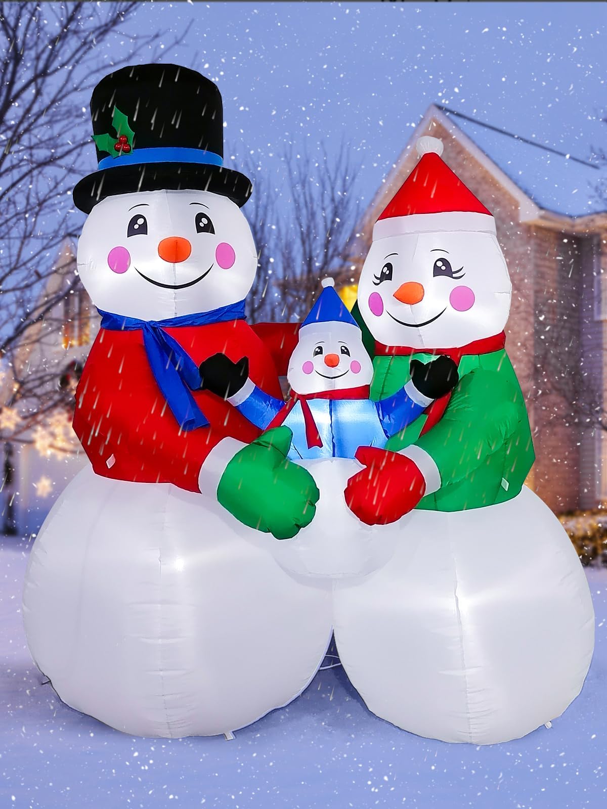 KALOLARY 6FT Snowman Christmas Yard Inflatable - outdoor scene