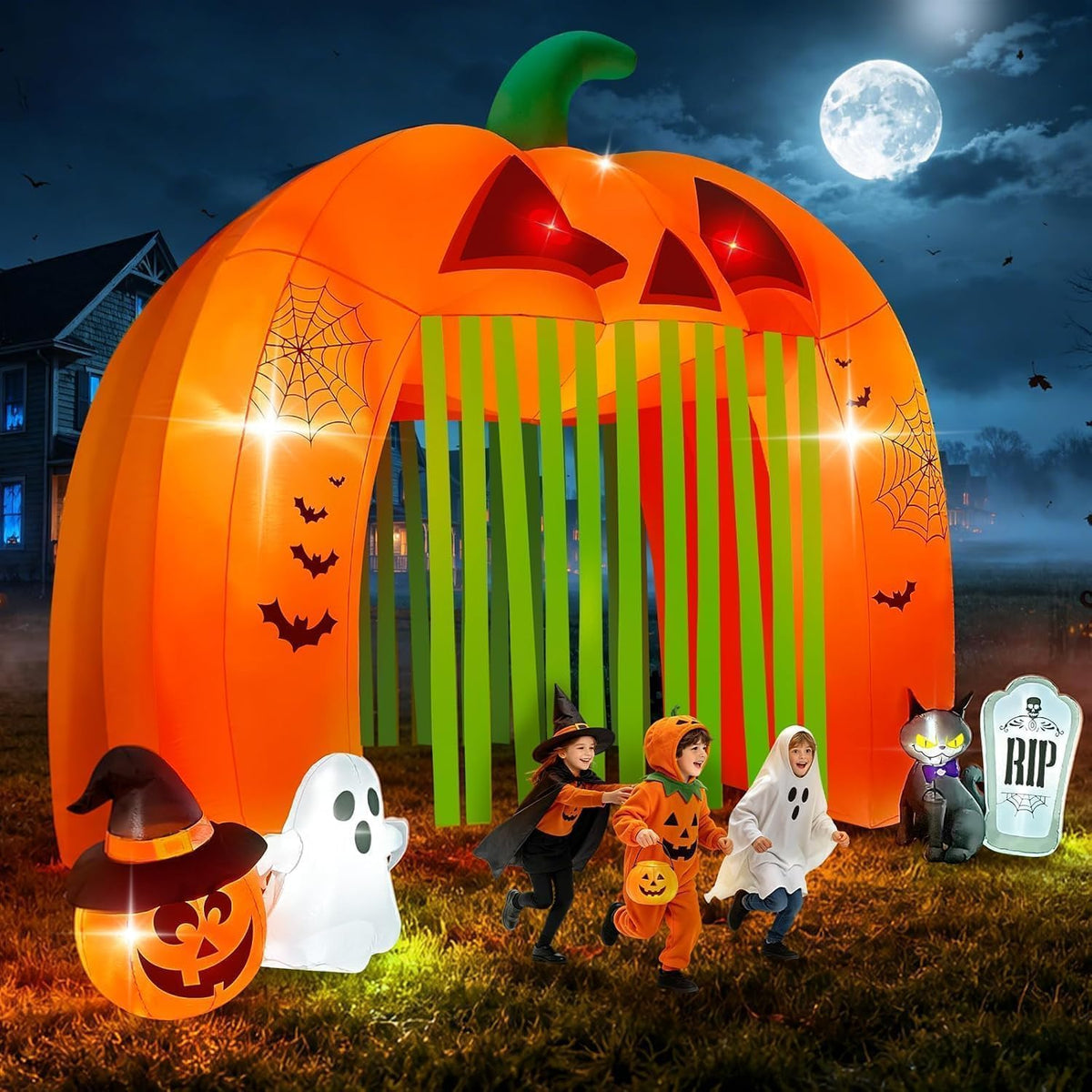 KALOLARY 12FT Pumpkin Halloween Inflatable Archway - main product view