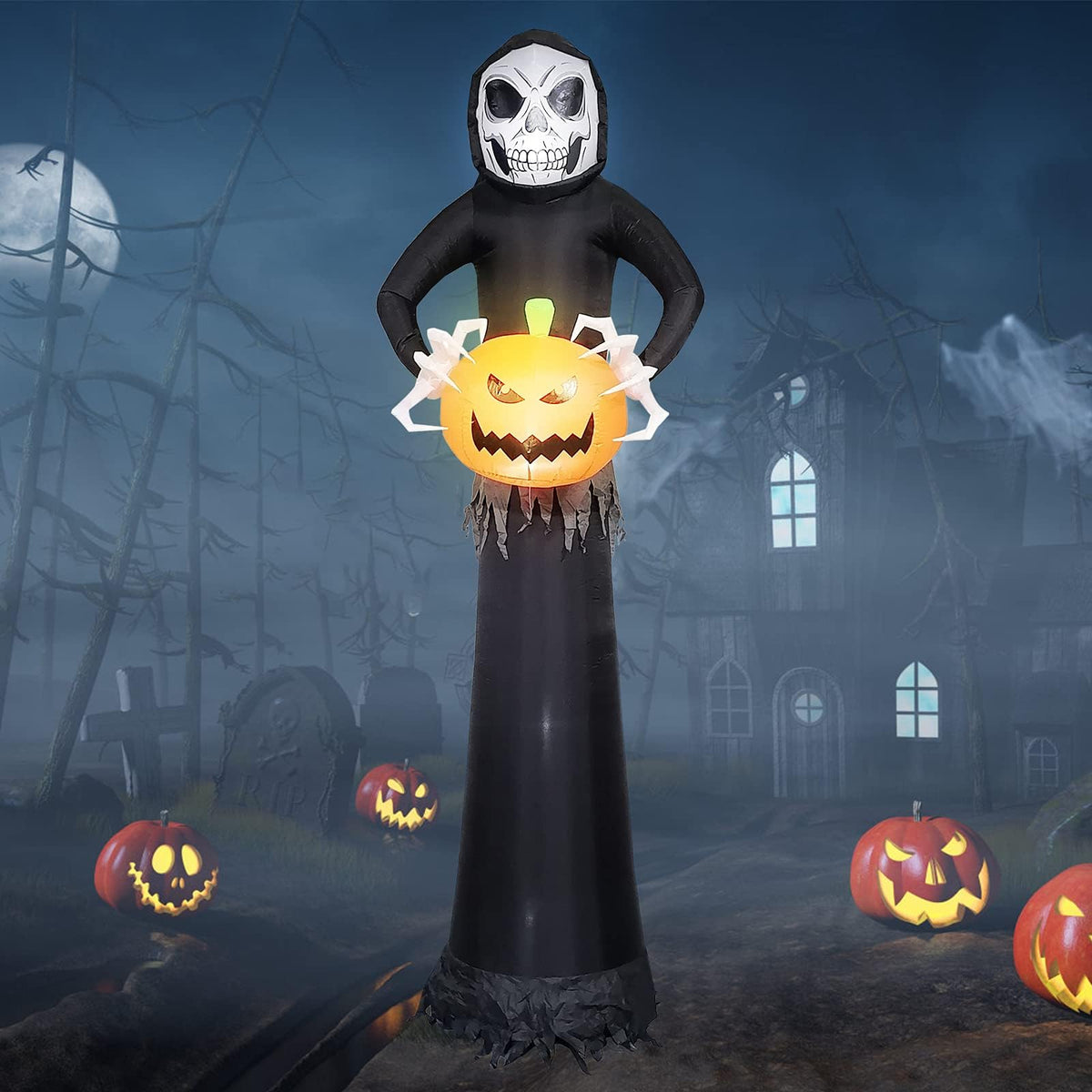 KALOLARY 8.8FT Ghost Halloween Yard Inflatable - main product view