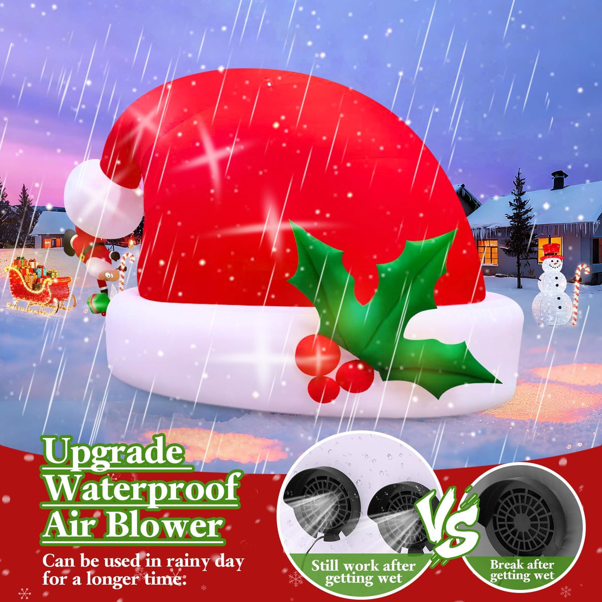 KALOLARY 20FT Santa Christmas Yard Inflatable - outdoor scene