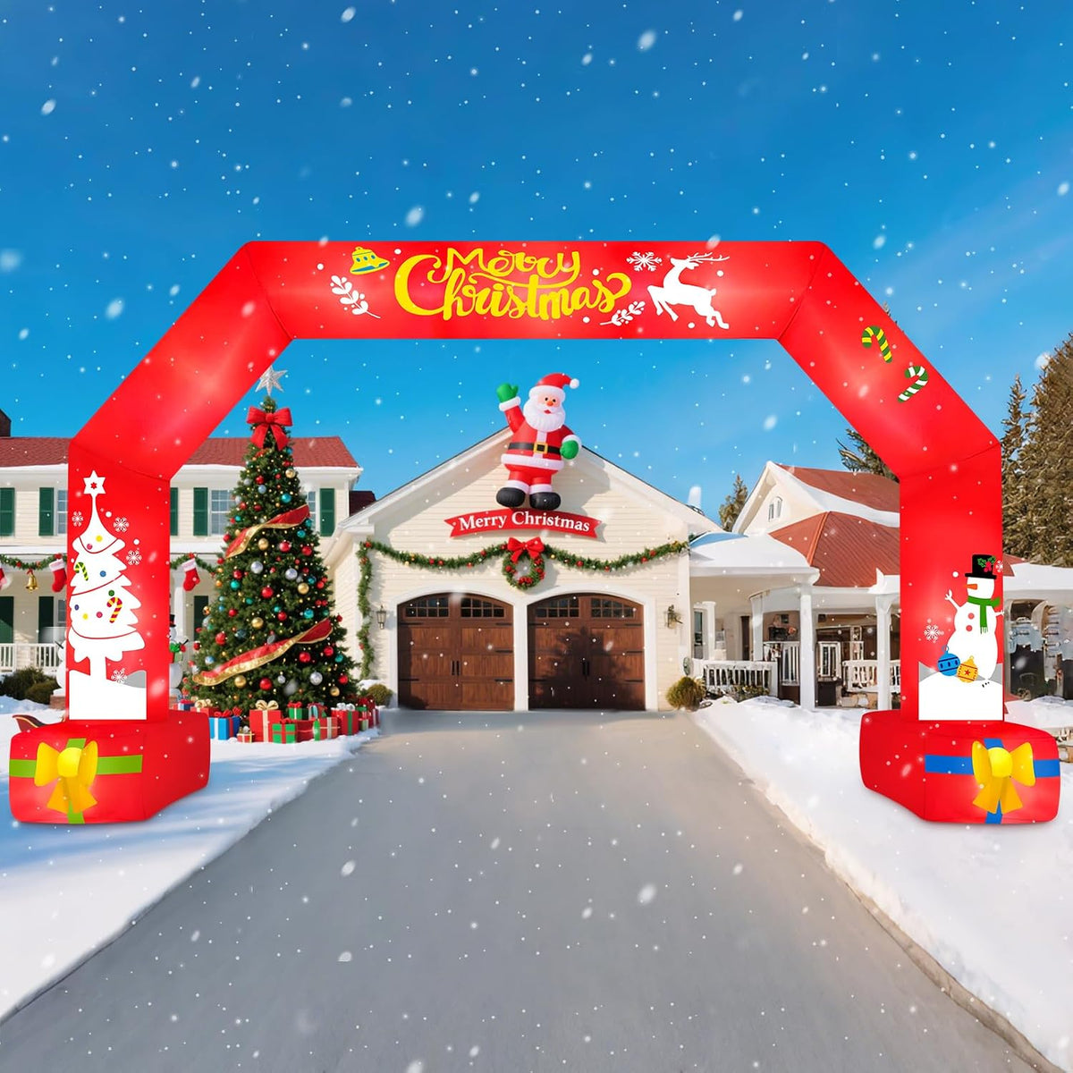 KALOLARY 20FT Christmas Inflatable Archway - outdoor holiday scene