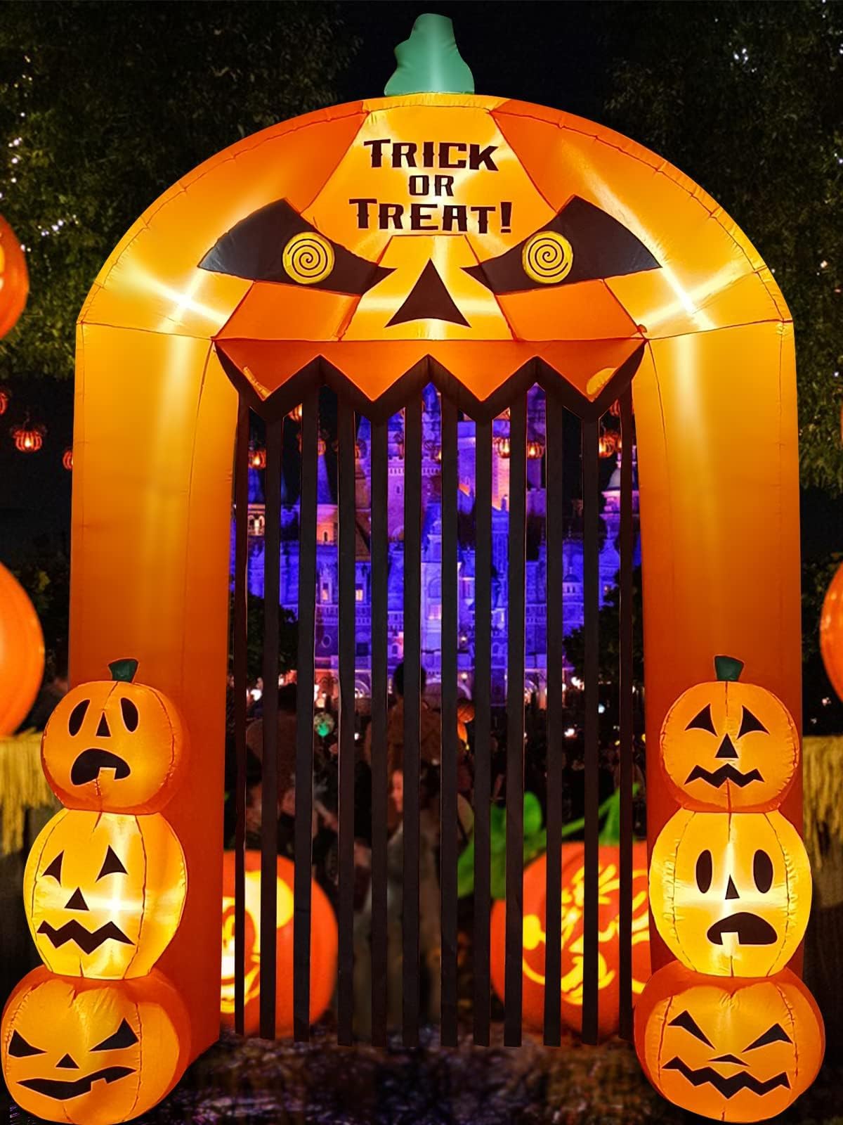 KALOLARY 9.5FT Pumpkin Halloween Inflatable Archway - package contents