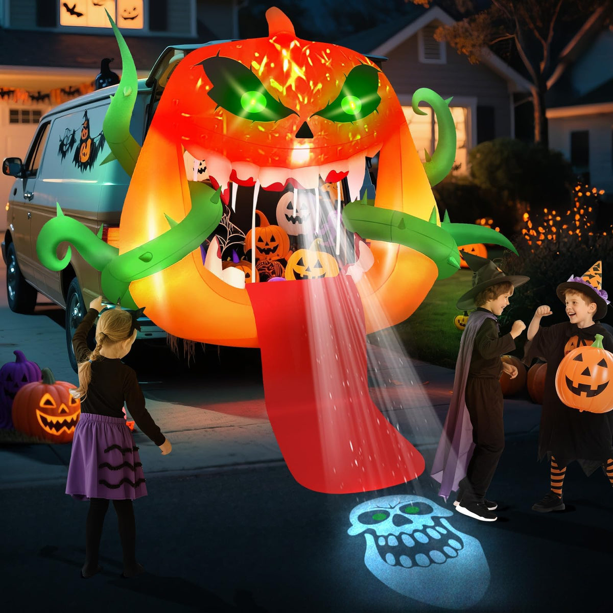 KALOLARY 5FT Pumpkin Halloween Yard Inflatable - main product view