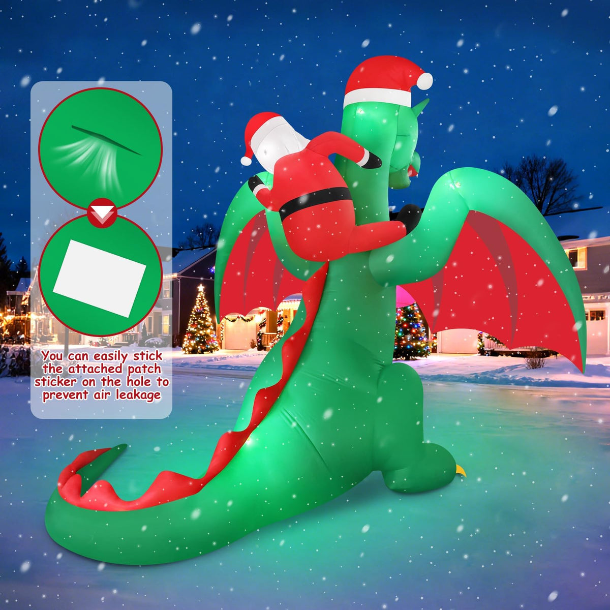 KALOLARY 10FT Santa Christmas Yard Inflatable - package contents