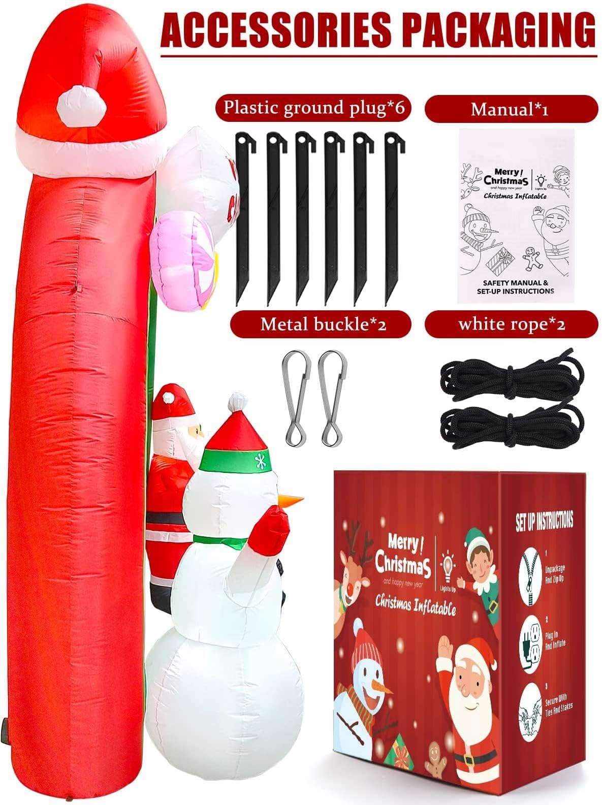 KALOLARY 10FT Snowman Christmas Inflatable Archway - size reference