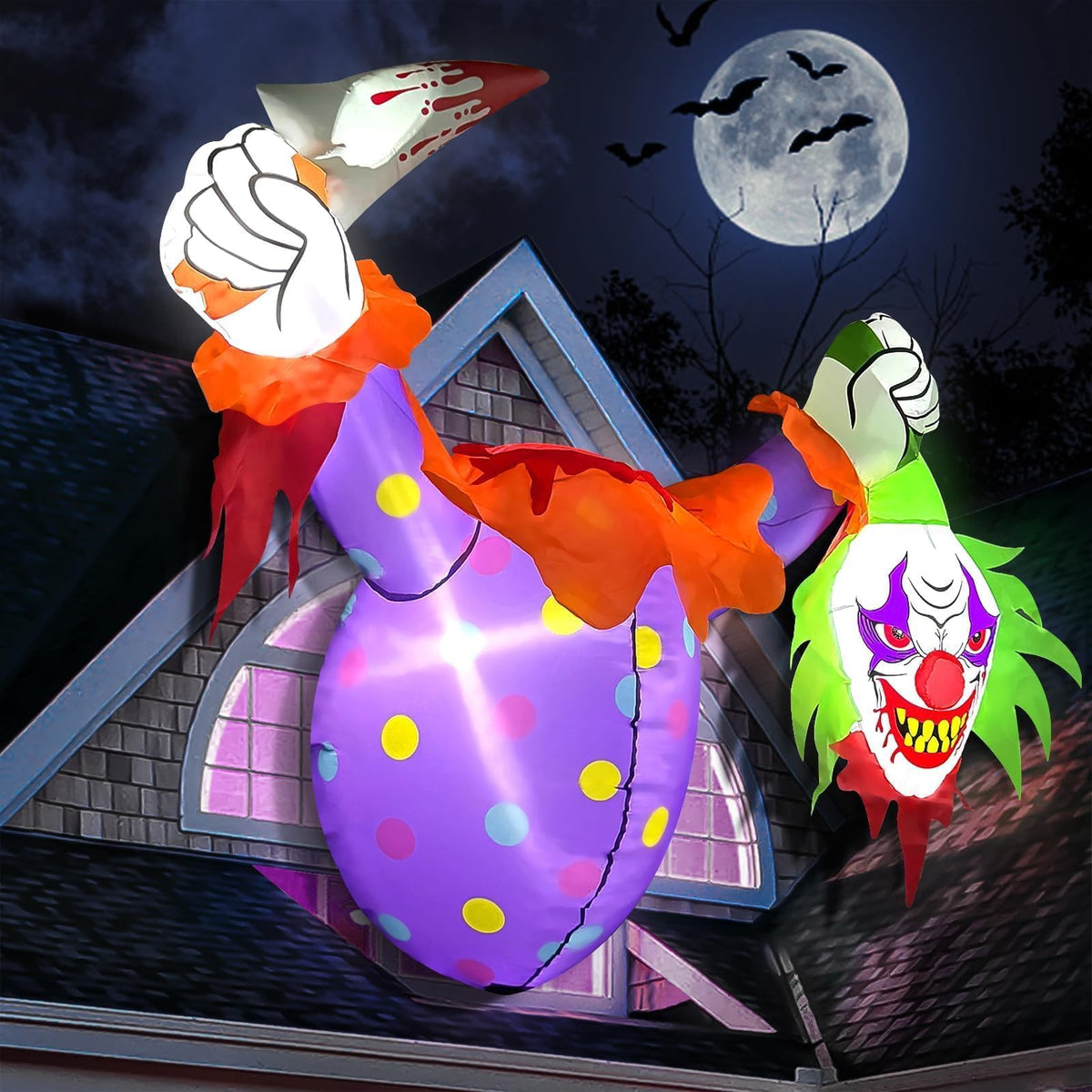 KALOLARY 4.5FT Clown Halloween Yard Inflatable - main product view