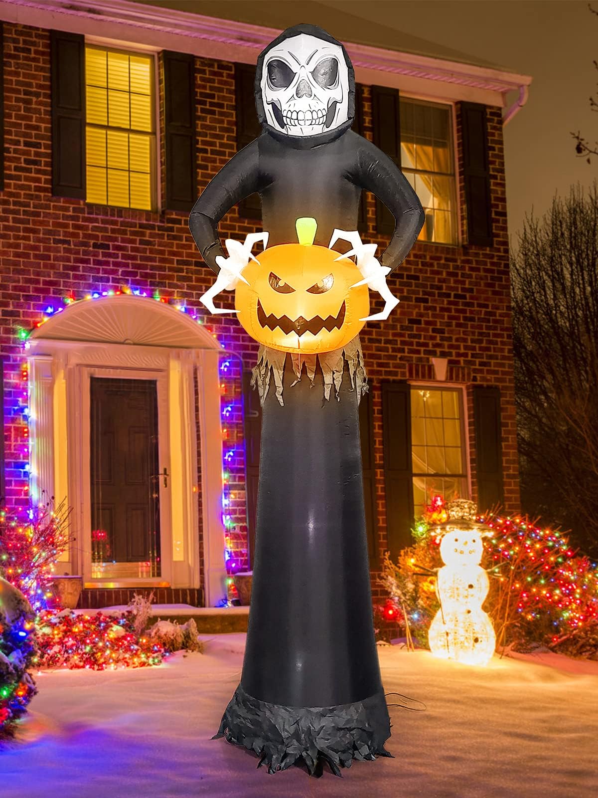 KALOLARY 8.8FT Ghost Halloween Yard Inflatable - detail view