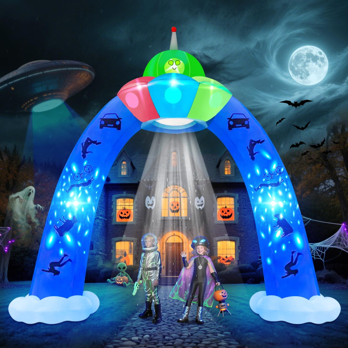 KALOLARY 12FT Alien Halloween Inflatable Archway - main product view