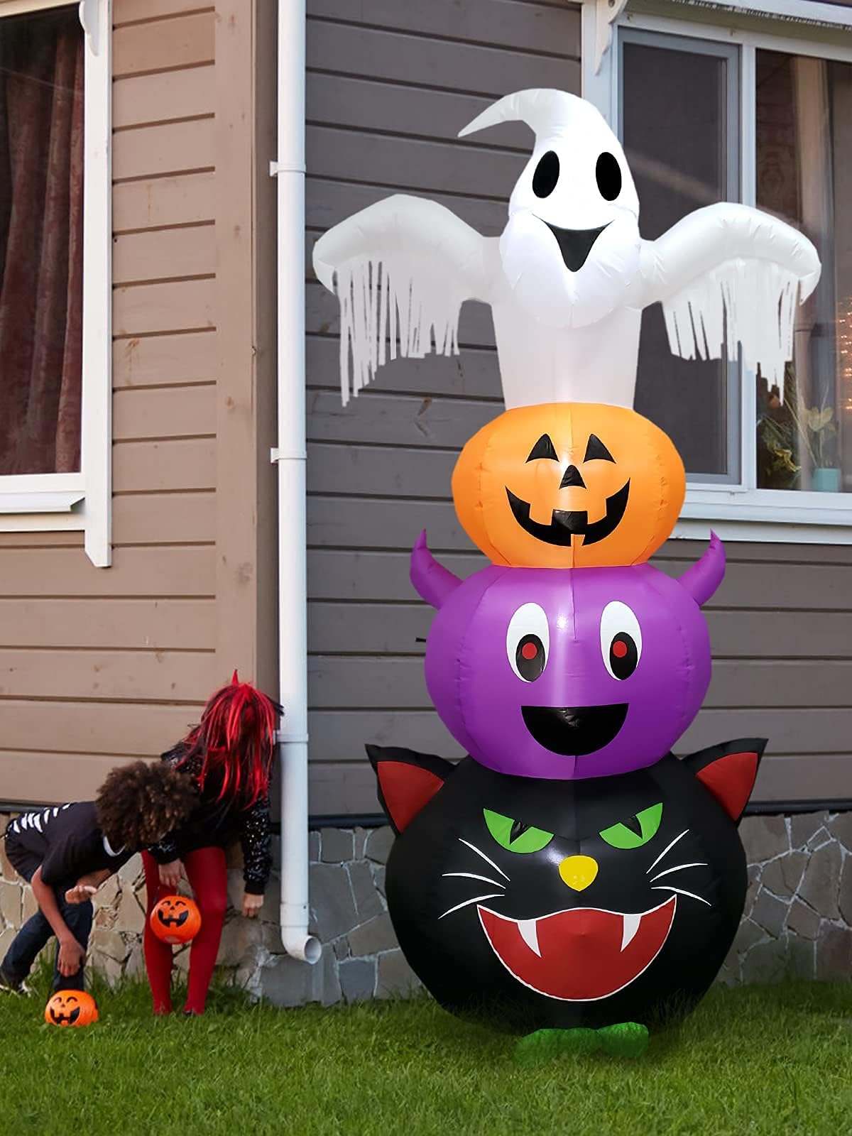 KALOLARY 8FT Pumpkin Halloween Yard Inflatable - detail view