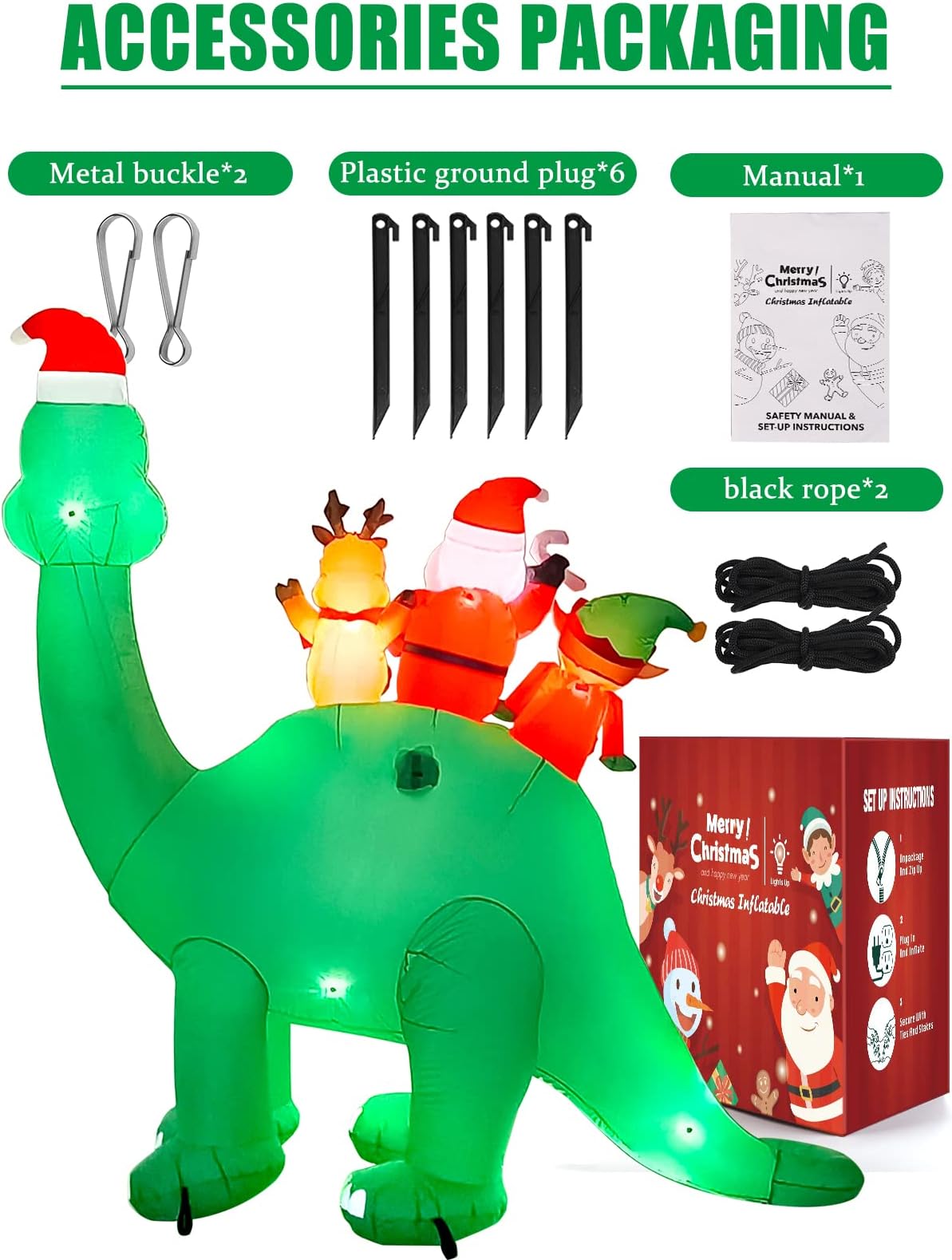 KALOLARY 6.7FT Santa Christmas Yard Inflatable - size reference