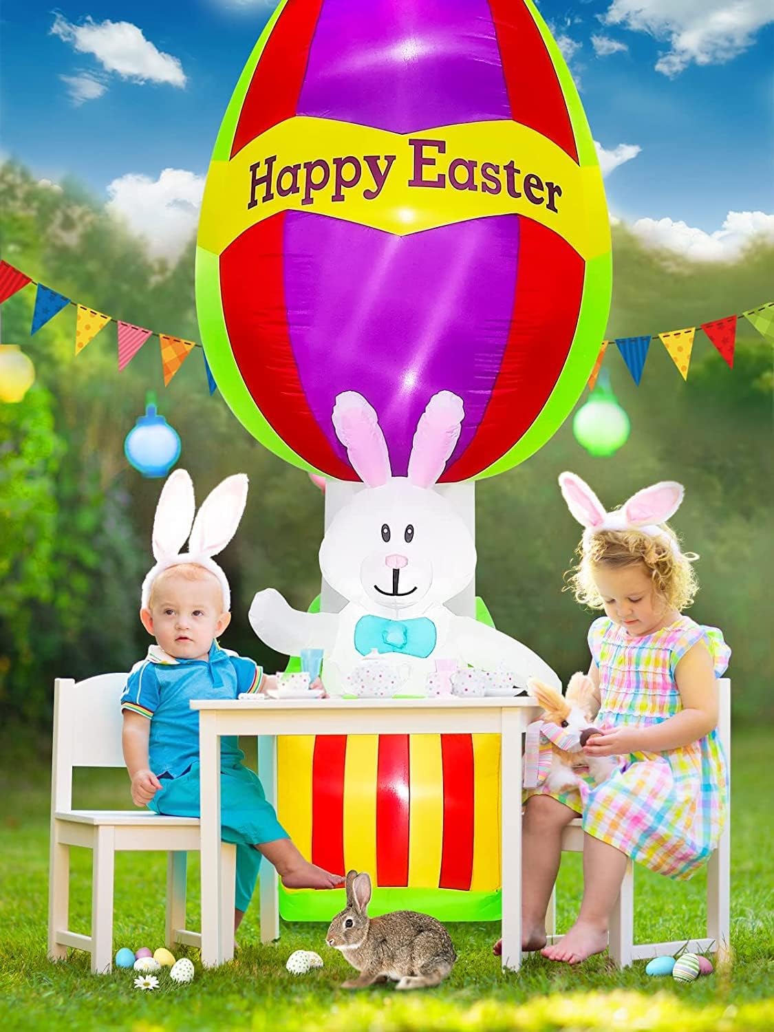 KALOLARY 8.8FT Easter Holidays Yard Inflatable - package contents