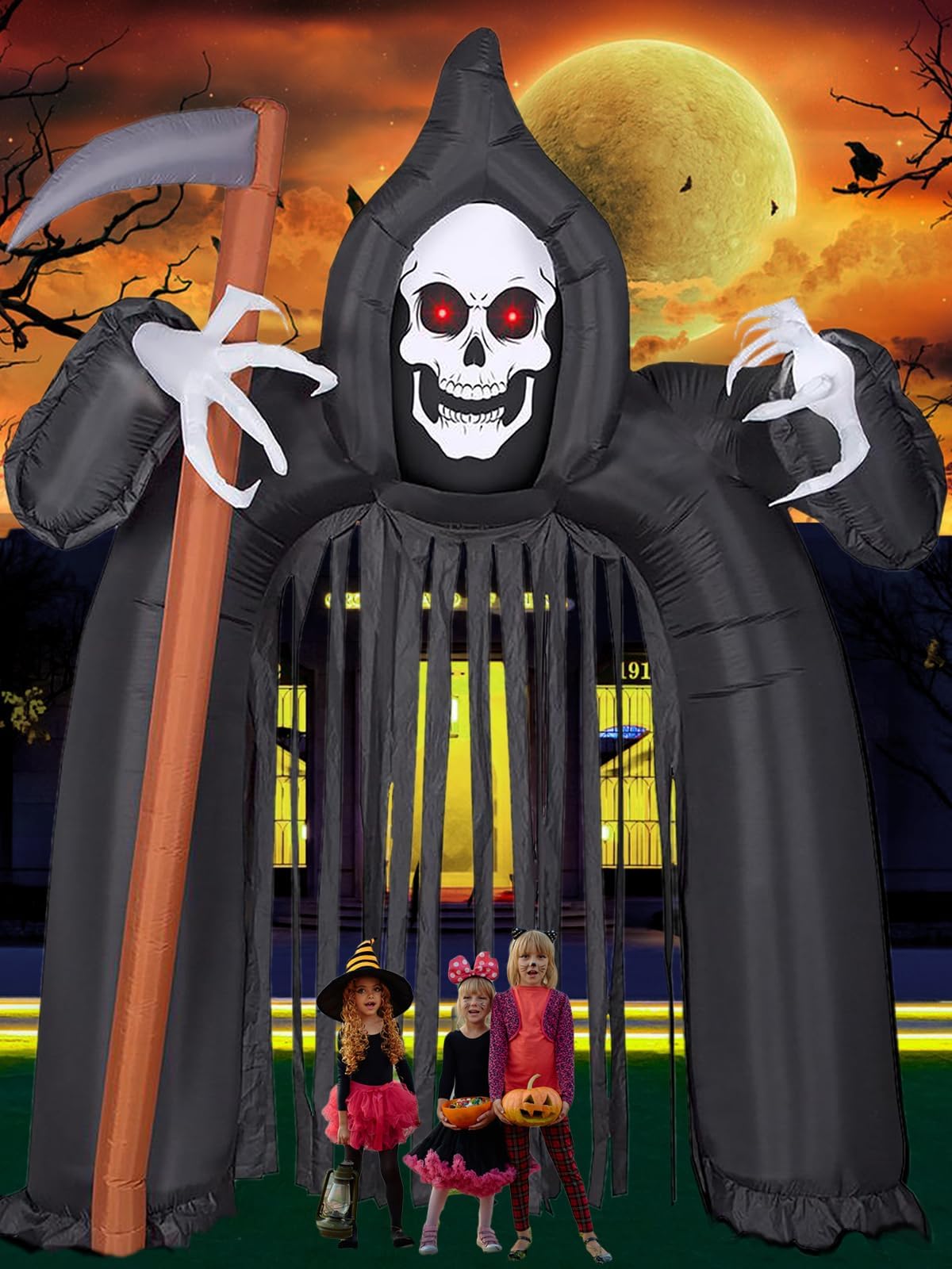 KALOLARY 10FT Ghost Halloween Inflatable Archway - size reference