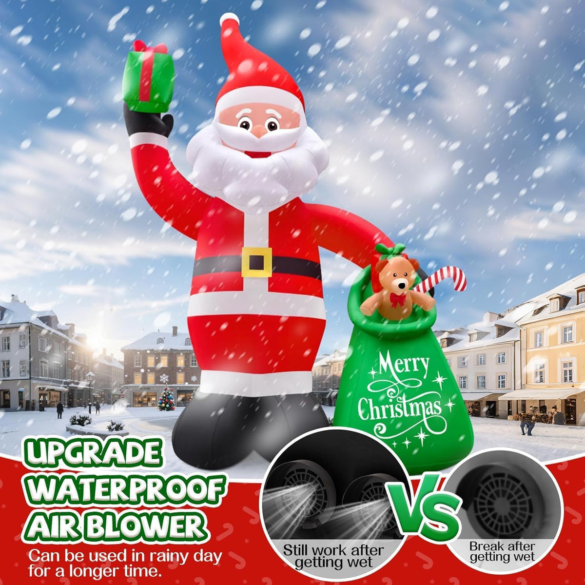 KALOLARY 20FT Santa Christmas Yard Inflatable - outdoor scene
