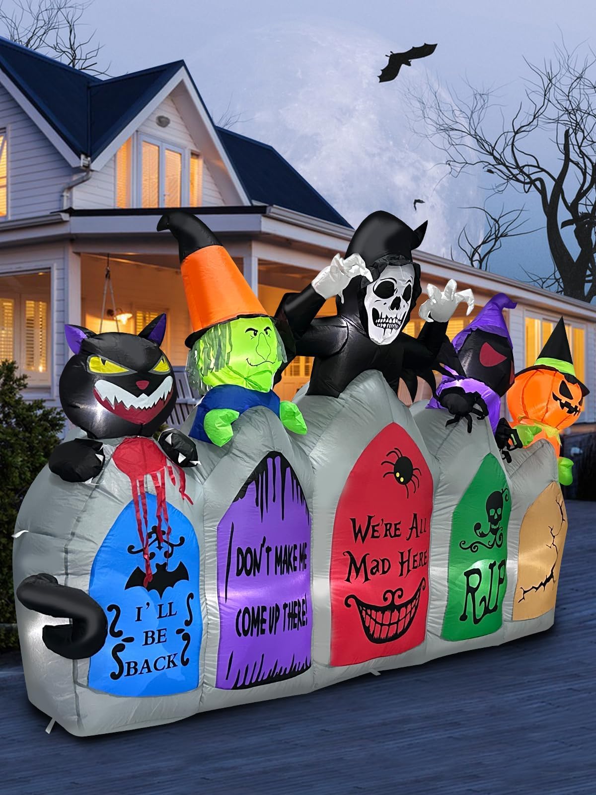 KALOLARY 8FT Aufblasbare Dekoration Riesige Geist Für Den Lnnen Halloween Yard Inflatable - lighted yard display