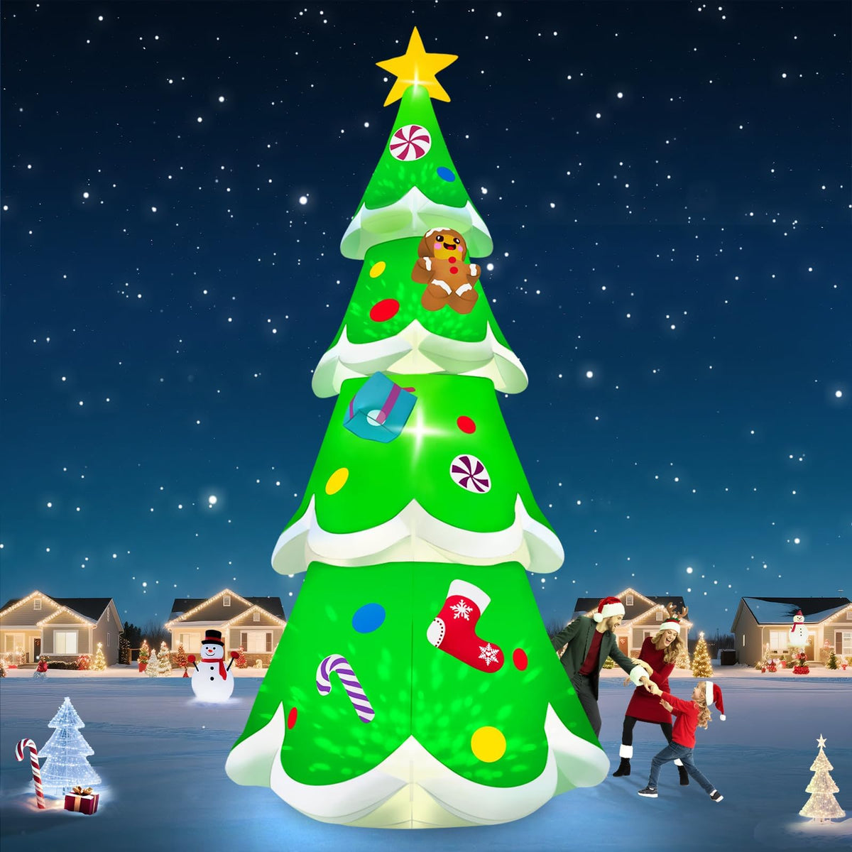 KALOLARY 20FT Gingerbread Man Christmas Yard Inflatable - main product view