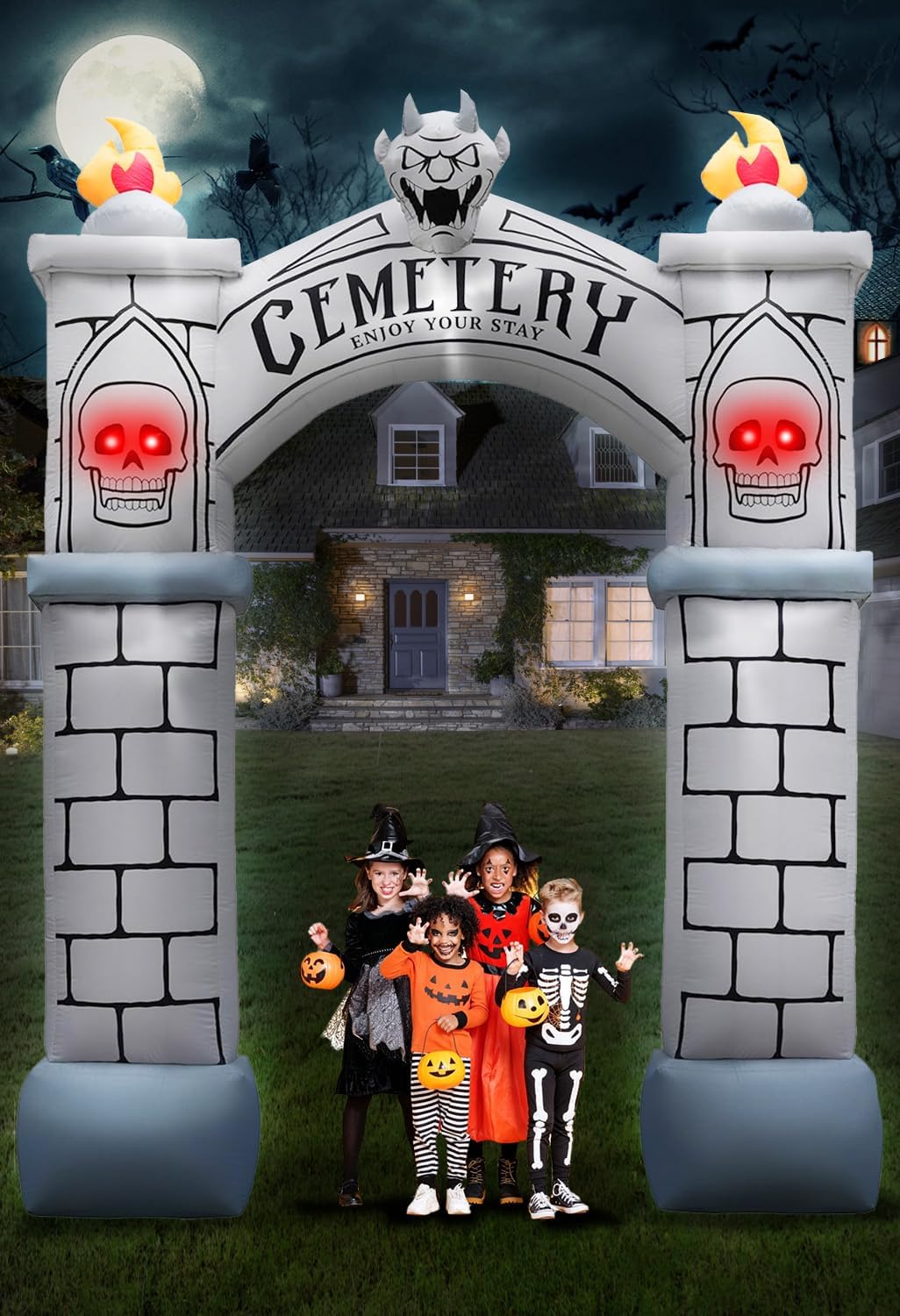 KALOLARY 12FT Alien Halloween Inflatable Archway - additional angle
