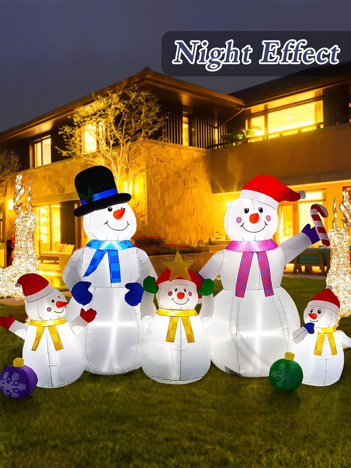 KALOLARY 9FT Snowman Christmas Yard Inflatable - detail view