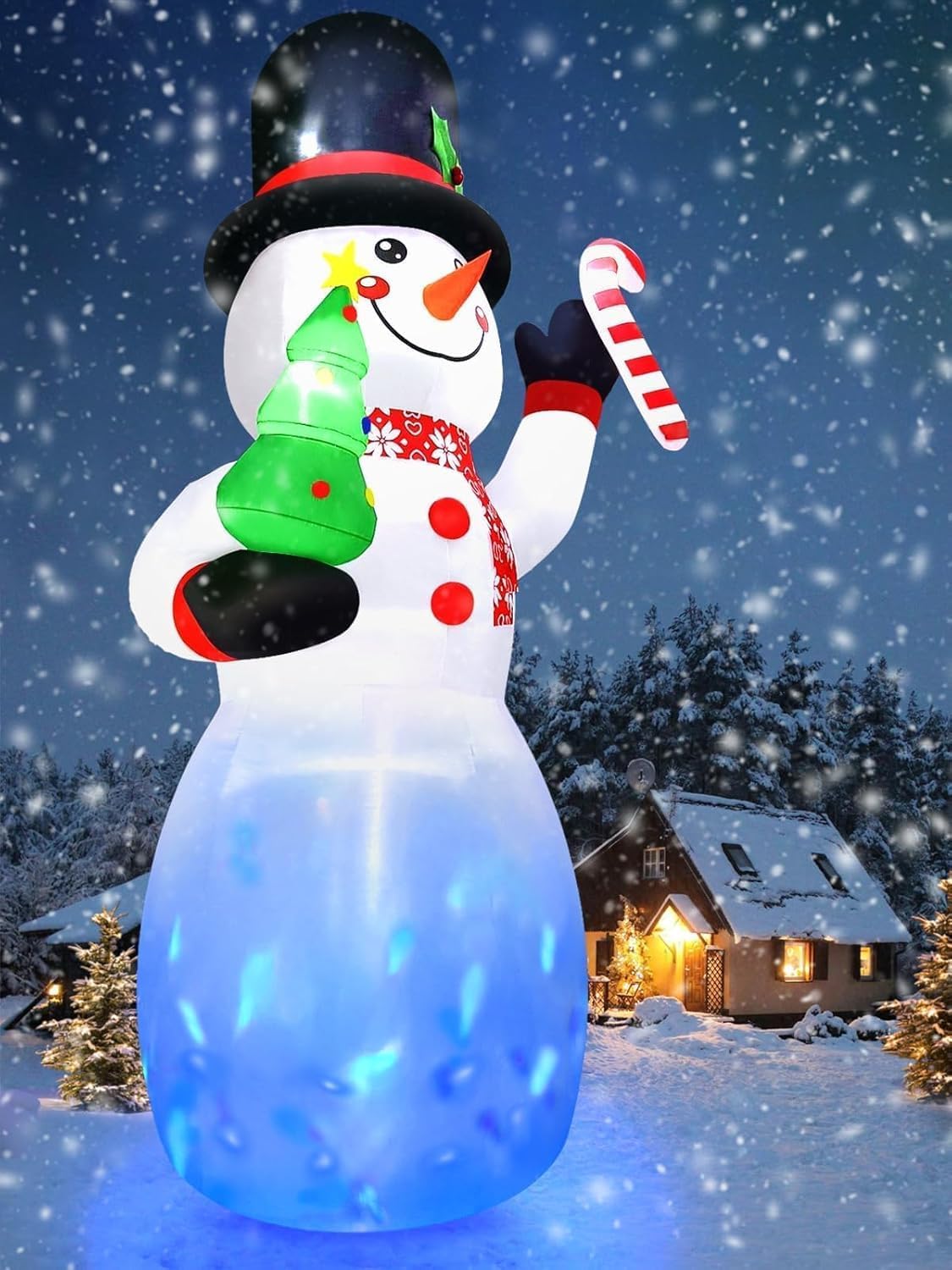 KALOLARY 20FT Snowman Christmas Yard Inflatable - size reference