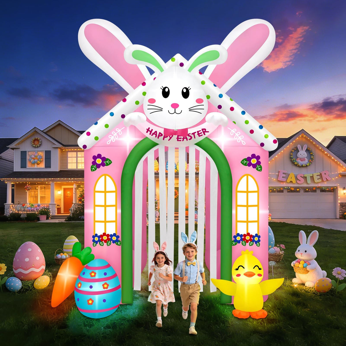 KALOLARY 12FT Easter Holidays Inflatable Archway - detail view