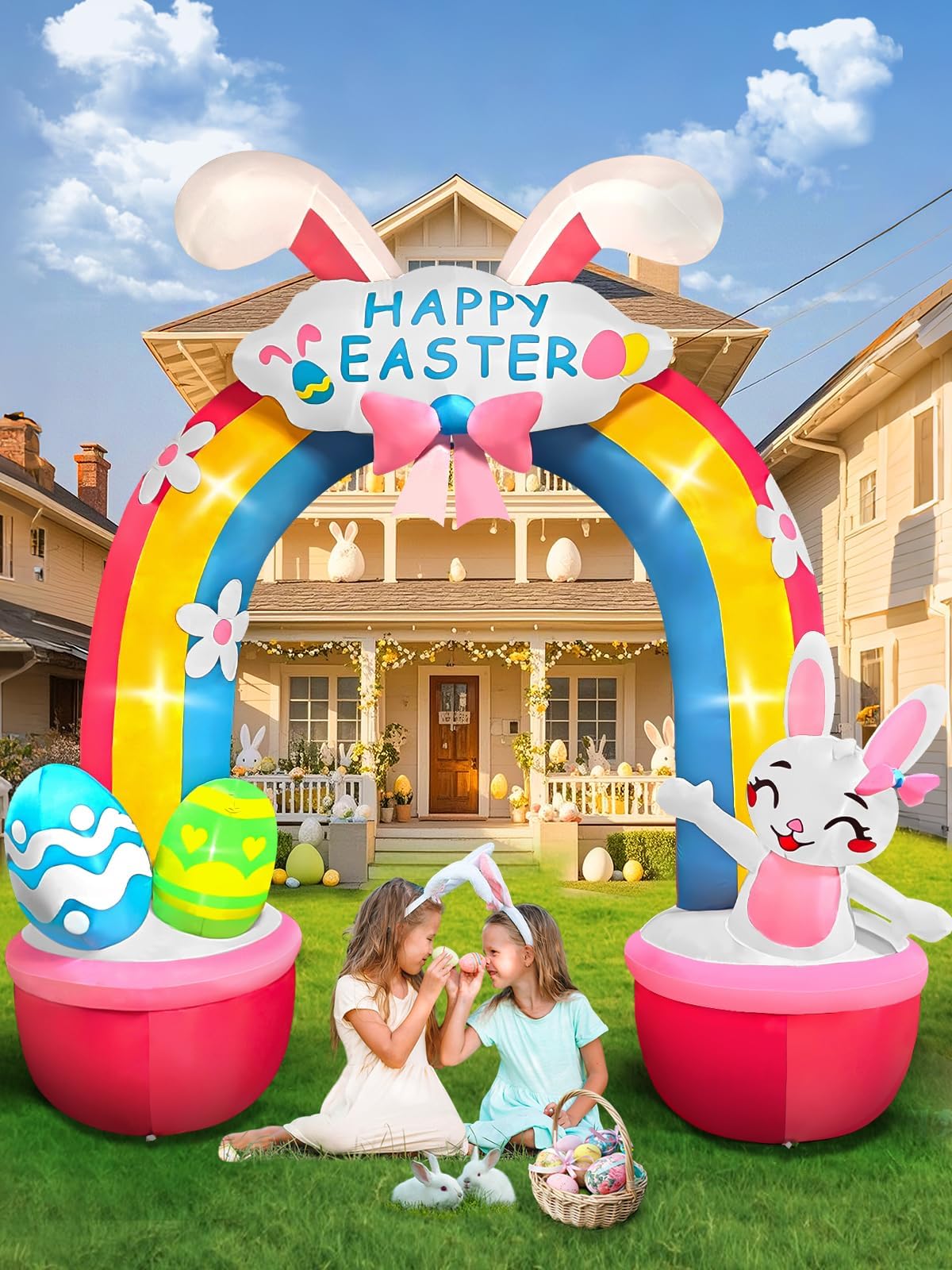 KALOLARY 12FT Easter Holidays Inflatable Archway - package contents