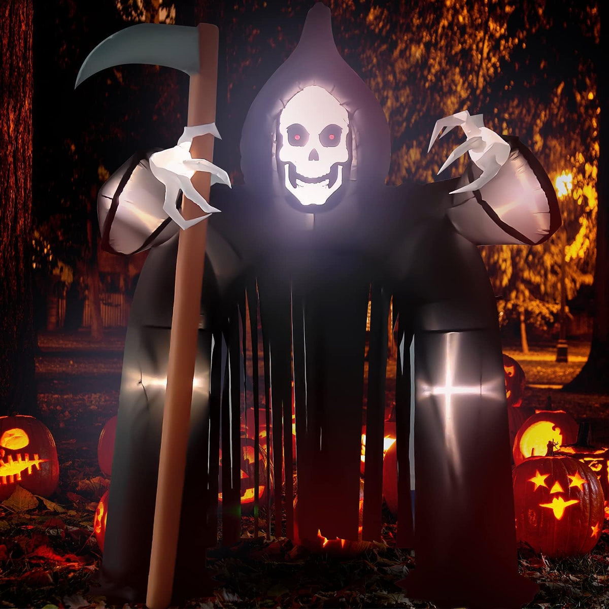 KALOLARY 10FT Ghost Halloween Inflatable Archway - outdoor scene