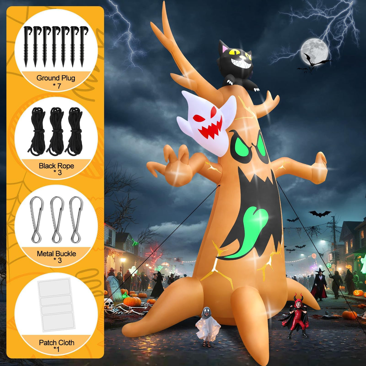 KALOLARY 20FT Ghost Halloween Yard Inflatable - outdoor scene